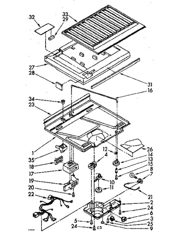Compartment separator and control parts