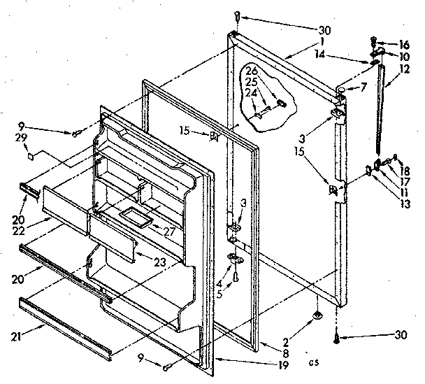 Refrigerator door parts