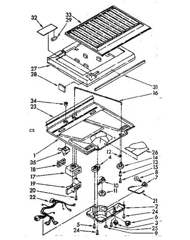 Compartment separator and control parts