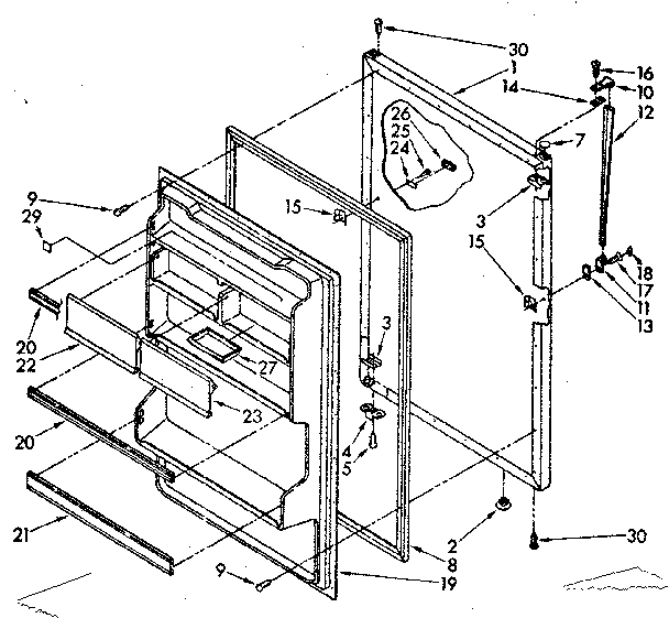 Refrigerator door parts