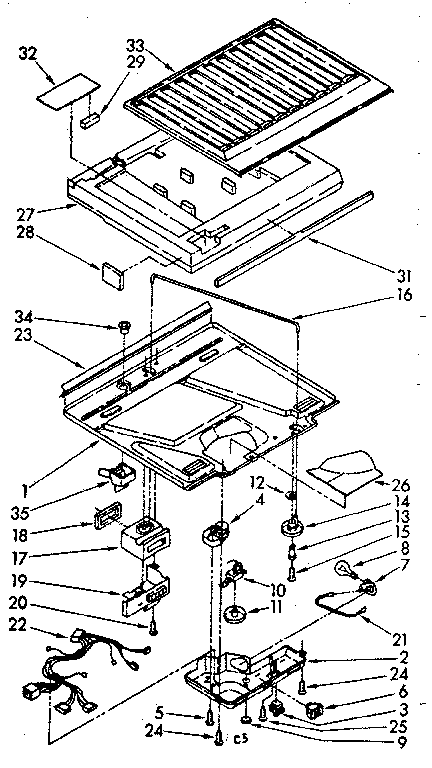 Compartment separator and control parts