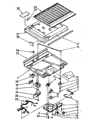 Compartment separator and control parts
