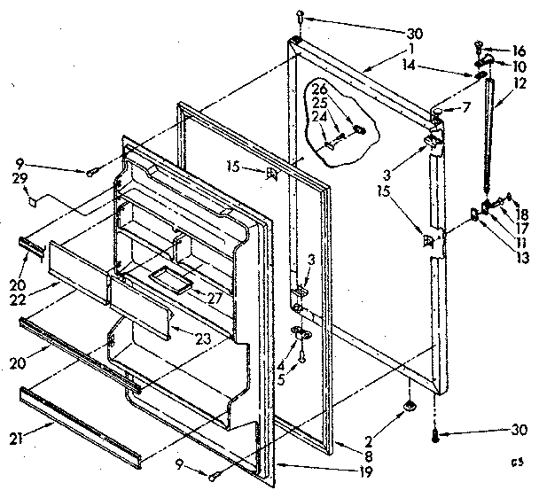 Refrigerator door parts