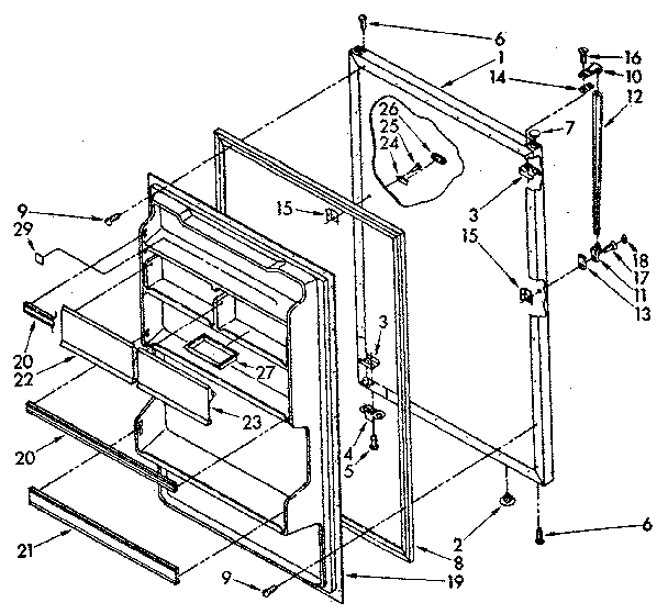 Refrigerator door parts