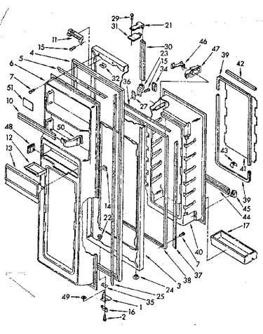 Refrigerator door parts