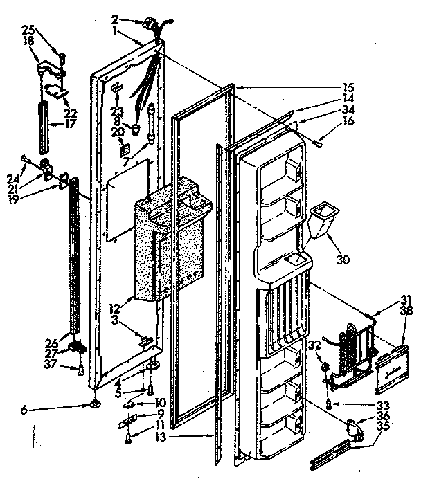 Freezer door parts
