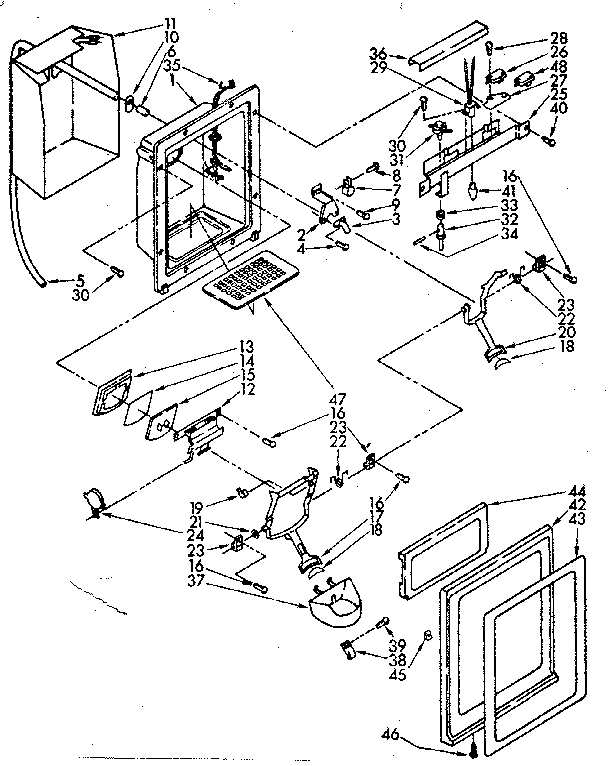 Dispenser door parts