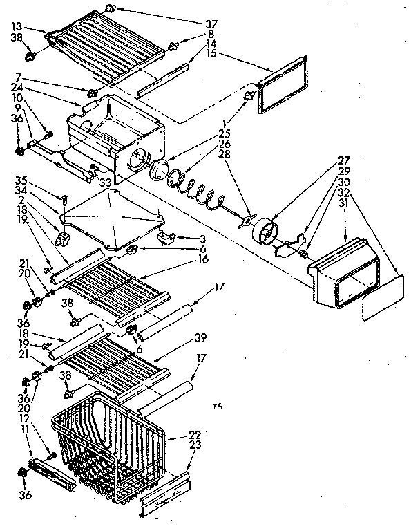 Freezer interior parts