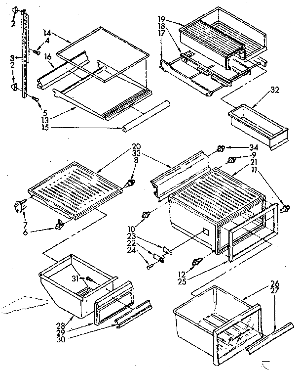 Refrigerator interior parts
