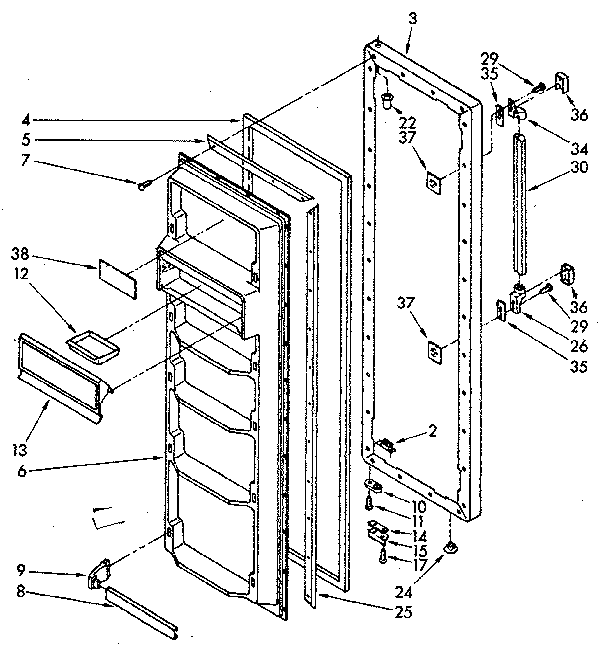 Refrigerator door parts