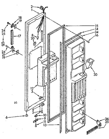 Freezer door parts