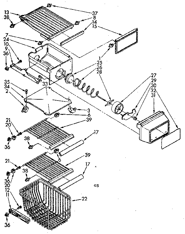 Freezer interior parts