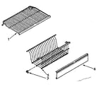 Kenmore 1068251980 shelf and basket parts diagram