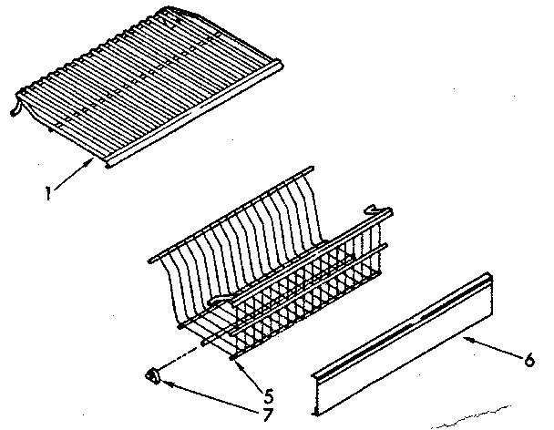Shelf and basket parts