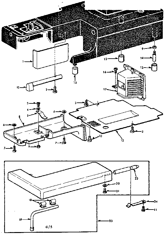 SHUTTLE COVER  AND WORK TABLE