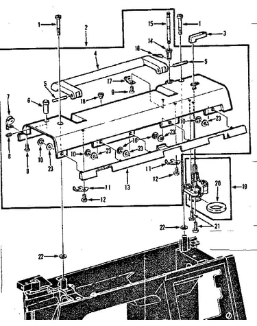 Bobbin winder and top plate assembly