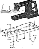 Spool pin  and machine base
