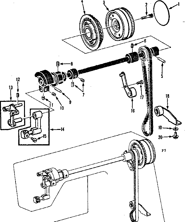 Take up lever assembly