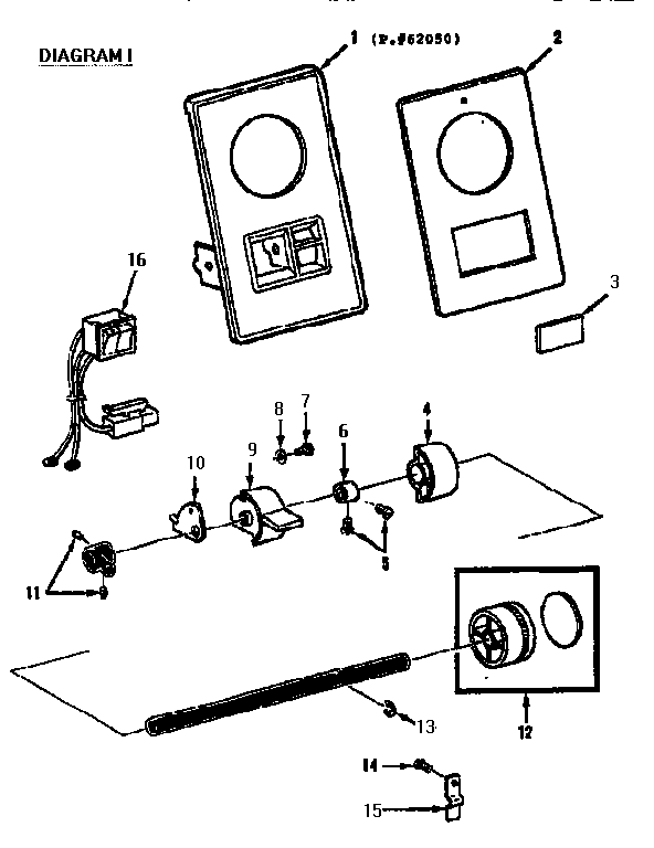 Control panel with stitch length control assembly