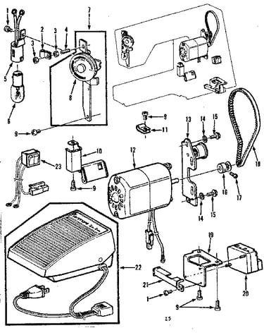 Motor assembly and foot control
