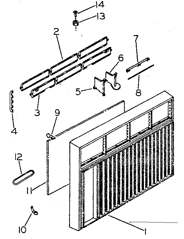 Cabinet and front parts
