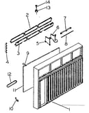 Cabinet and front parts