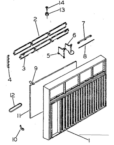 Cabinet and front parts