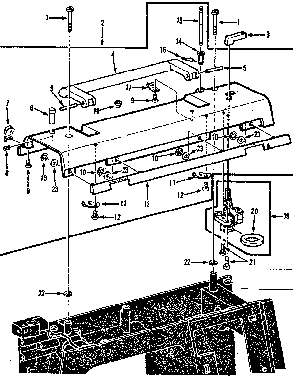 BOBBIN WINDER AND TOP PLATE