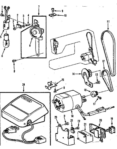 Motor assembly and foot control