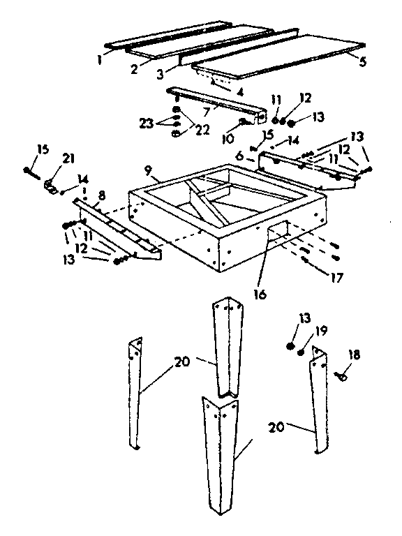 TABLE AND FRAME