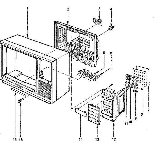 CABINET PARTS LIST