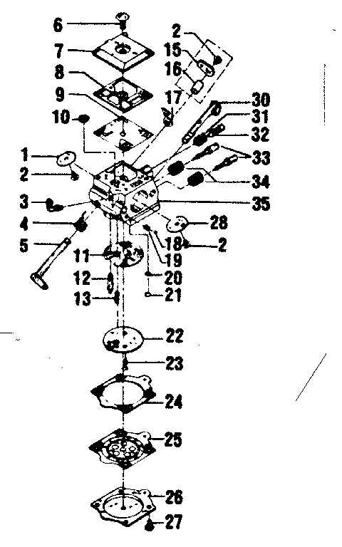 Carburetor assembly part no. 35894
