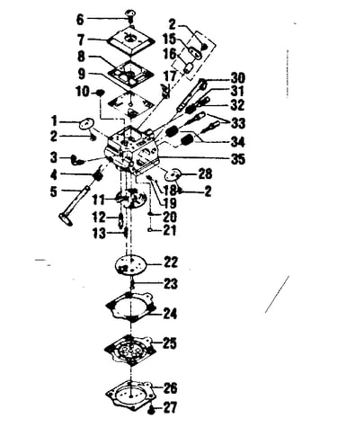 Carburetor assembly part no. 35894