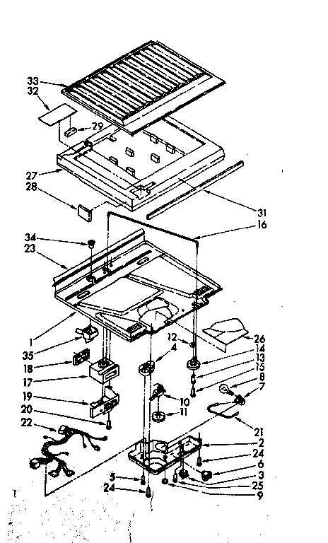 Compartment separator and control parts