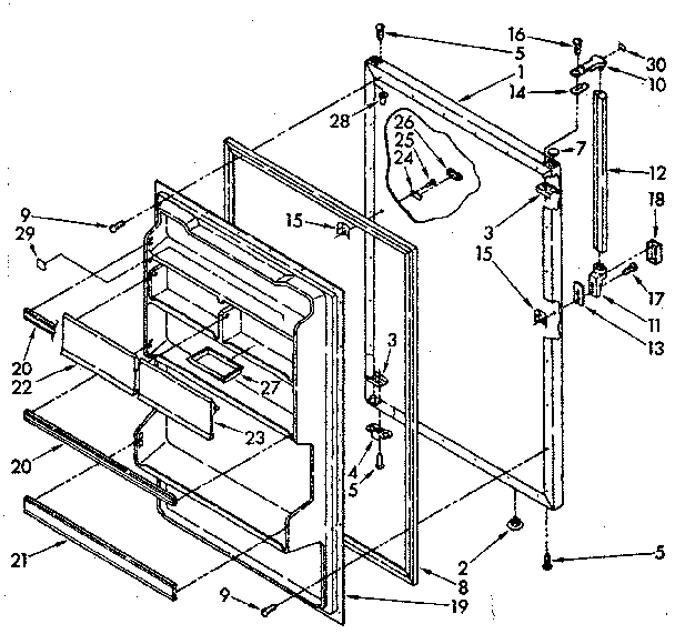 Refrigerator door parts