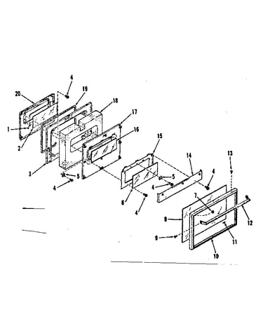 Oven door section