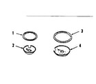 Kenmore 9119388412 optional porcelain pan and chrome ring kit diagram