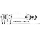 Sears 502474280 axle set complete (less hub shell) diagram