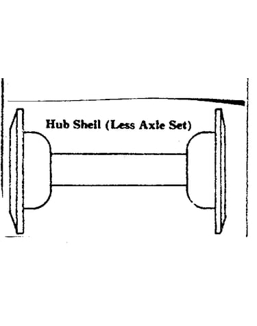 Hub shell (less axle set)