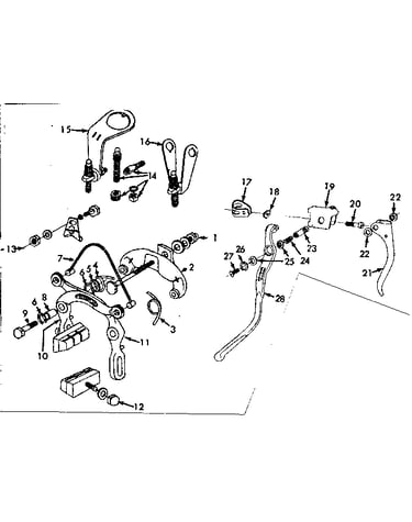 Caliper handbrake replacement parts