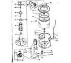 Kenmore 11082370200 tub and basket parts (suds only) diagram