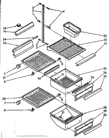 Refrigerator interior parts