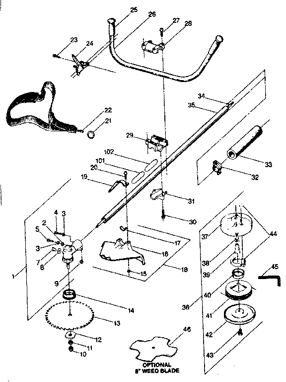 Drive shaft and cutting head