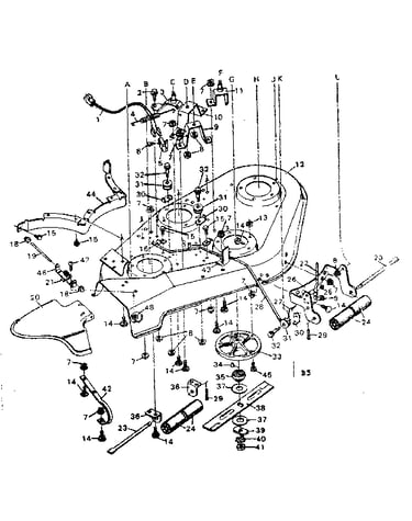 Blade housing lower half