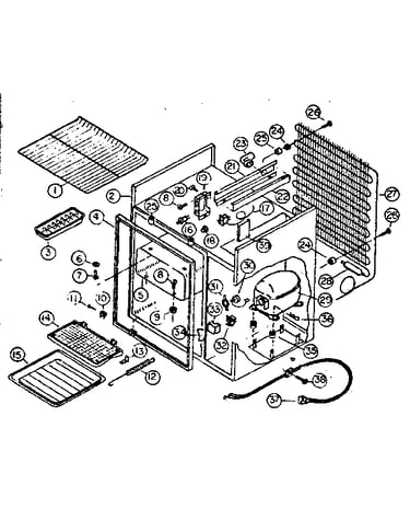 Refrigeration system and cabinet parts