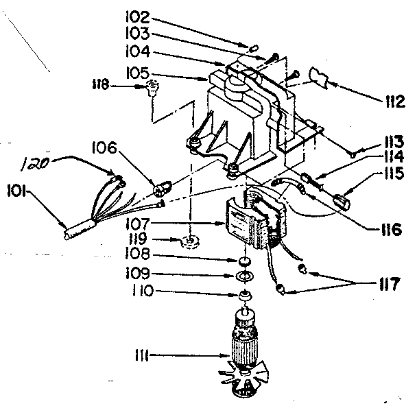 Motor & switch assembly