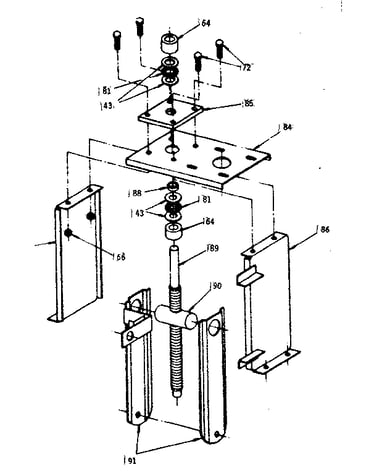 Elevation motor mounting plate assembly
