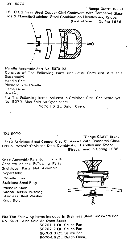 HANDLE AND KNOB ASSEMBLY