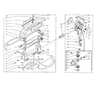 Kenmore 1105801200 wringer and wringer gear case assembly diagram