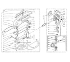 Kenmore 1105802330 wringer and wringer gear case assembly diagram